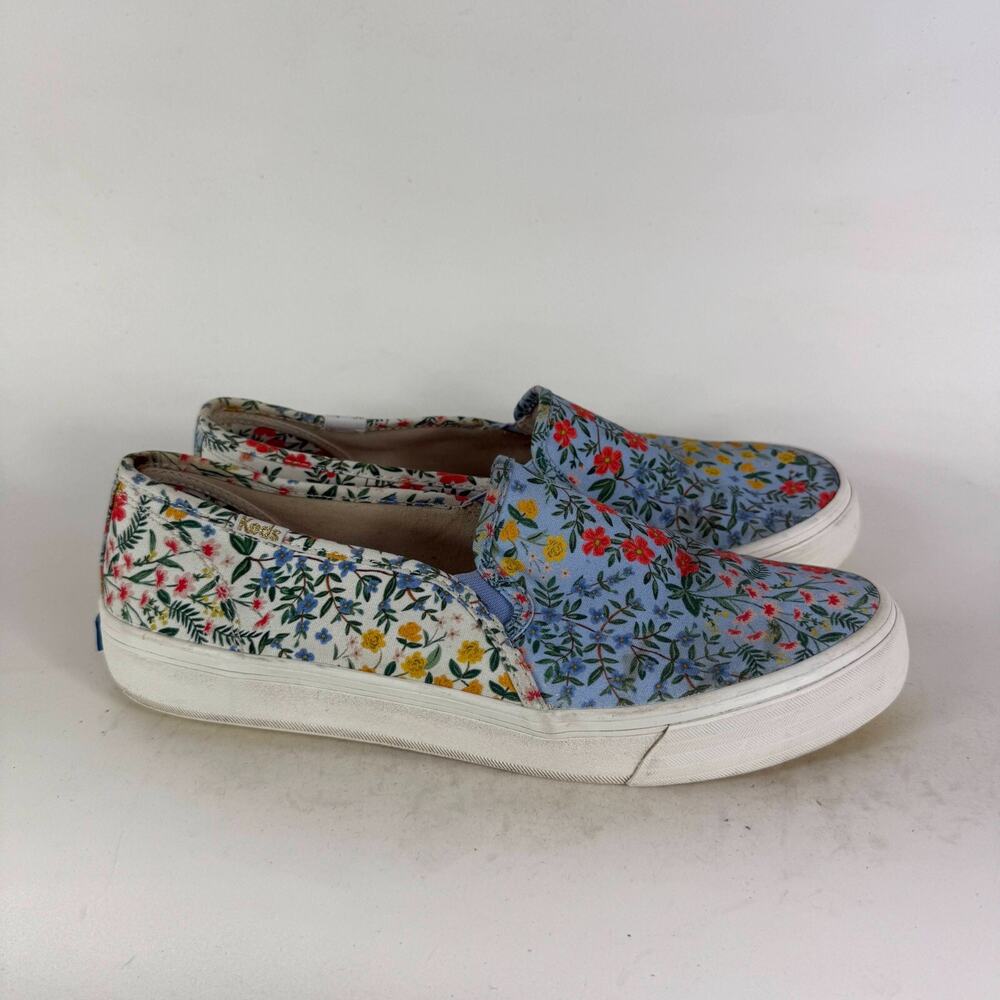 Keds Rifle Paper Sneakers Women's 9.5 Floral Canvas Slip-On Low Top Casual - Picture 2 of 10